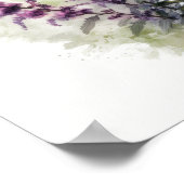 パープルアスティルベフラワーアートプリントポスター ポスター (角)