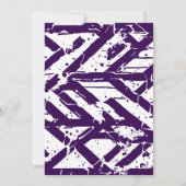 パープルアスリート卒業クリートオフキャップオン 招待状 (裏面)