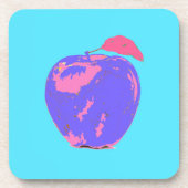 パープルアップルポップ・アートのアート コースター (正面)