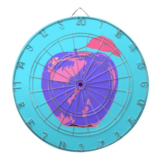 パープルアップルポップ・アートのアート ダーツボード (正面)