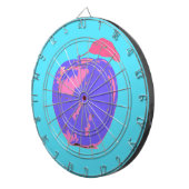 パープルアップルポップ・アートのアート ダーツボード (正面右)