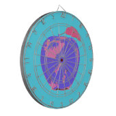 パープルアップルポップ・アートのアート ダーツボード (正面左)