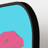 パープルアップルポップ・アートのアート ピックルボールラケット (左詳細)