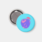 パープルアップルポップ・アートのアート マグネット (正面/裏面)