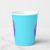 パープルアップルポップ・アートのアート 紙コップ (左)