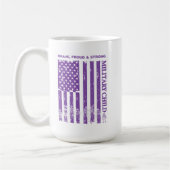 パープルアップ誇りを持ったブレイブ強い子どもと大人 コーヒーマグカップ (左)