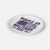 パープルアップ軍隊キッズアワニーヶ月 ペーパープレート (アングル)