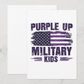 パープルアップ軍隊キッズアワニーヶ月 招待状 (正面/裏面)