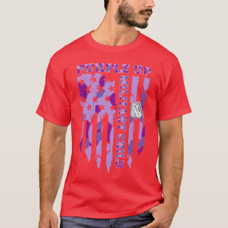 パープルアップ軍隊キッズシャツ軍隊チャイルド月 Tシャツ