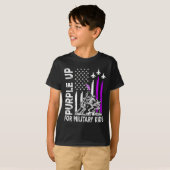 パープルアップ軍隊キッズフラグ軍隊子モ Tシャツ (正面フル)