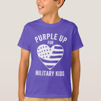 パープルアップ軍隊キッズ軍隊チャイルド認識度 Tシャツ