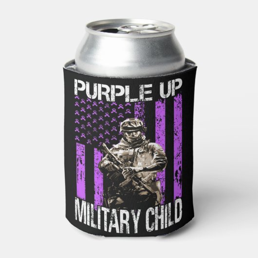パープルアップ軍隊キッズ軍隊チャイルドTシャツ 缶クーラー (缶正面)