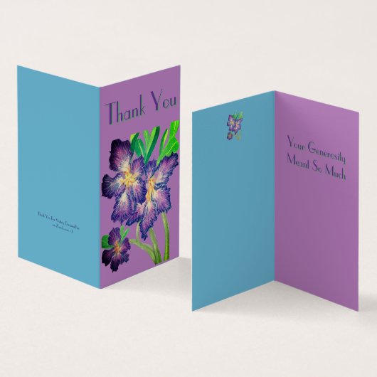 パープルアデニウムサンキューカード (内部&外部)