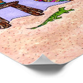 パープルアドビハウスで4匹の猫を ポスター (角)