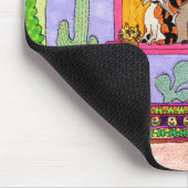 パープルアドビハウスで4匹の猫を マウスパッド (コーナー)