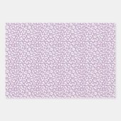 パープルアニマルヒョウ印刷ギフトラッピング紙 ラッピングペーパーシート (正面3)