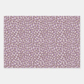 パープルアニマルヒョウ印刷ギフトラッピング紙 ラッピングペーパーシート (正面2)