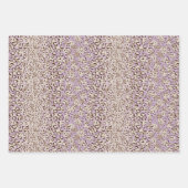 パープルアニマルヒョウ印刷ギフトラッピング紙 ラッピングペーパーシート (正面)