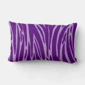 パープルアニマルプリントパターンアメリカンモジョピロウズ ランバークッション (裏面)