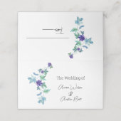 パープルアネモネスとグリーナリーネーム座席表 プレイスカード (外部開封)