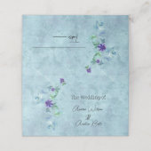 パープルアネモネスとグリーナリーネーム座席表 プレイスカード (外部開封)