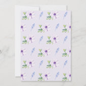 パープルアネモネヒヤシンス春の結婚式招待状 招待状 (裏面)