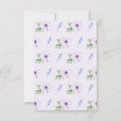 パープルアネモネヒヤシンス春の結婚式返信カード 出欠カード (裏面)