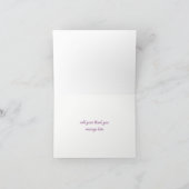 パープルアネモネヒヤシンス春サンキューカード サンキューカード (内部)