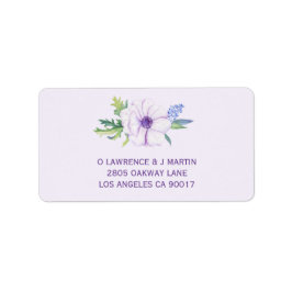 パープルアネモン&ヒヤシンス春フローラ ラベル