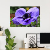 パープルアネモン ポスター (ホームオフィス)