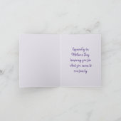 パープルアネモーネの母の日 カード (内部)