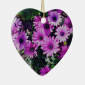 パープルアフリカデイジーフラワーアートオーナメント セラミックオーナメント (右)