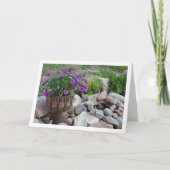 パープルアフリカデイジーポートレート カード (正面)