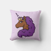 パープルアフロユニコーン クッション (正面)