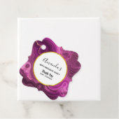 パープルアメジストと金ゴールド抽象芸術アガテサンキュー フェイバータグ (インサイチュ)