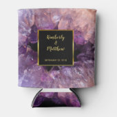 パープルアメジストの宝石の花嫁結婚と花婿 缶クーラー (正面)