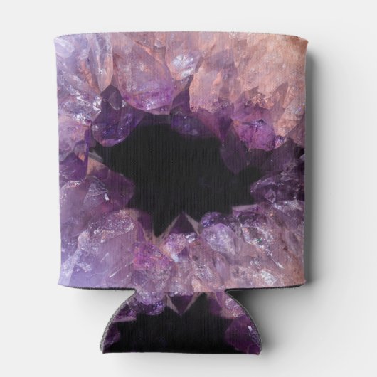 パープルアメジストの宝石の花嫁結婚と花婿 缶クーラー (裏面)