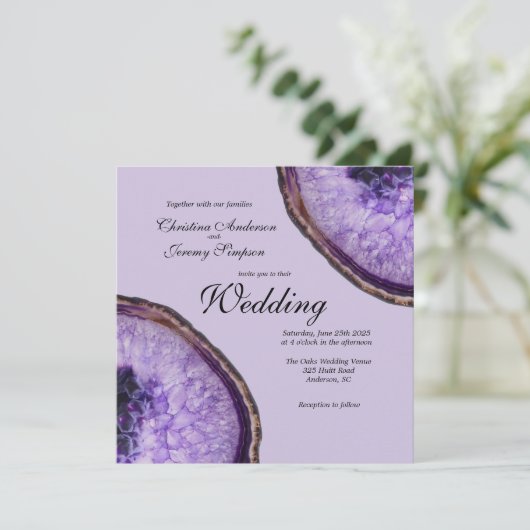 パープルアメジストアゲ結婚ート 招待状 (スタンド正面)