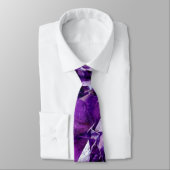 パープルアメジストクリスタルジェムストーンネクタイ ネクタイ (タイ)