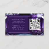 パープルアメジストクリスタルジェムストーンラグジュアリーエレガンス 名刺 (裏面)