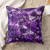 パープルアメジストクリスタルジェムストーン装飾用クッション クッション (ブランケット)