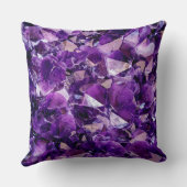 パープルアメジストクリスタルジェムストーン装飾用クッション クッション (裏面)