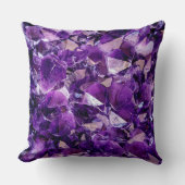 パープルアメジストクリスタルジェムストーン装飾用クッション クッション (正面)