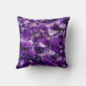 パープルアメジストクリスタルジェムストーン装飾用クッション クッション (裏面)