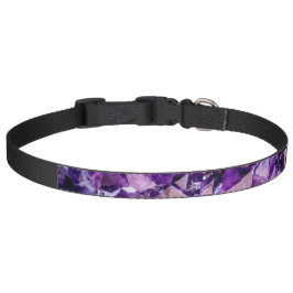 パープルアメジストクリスタルジェームズドッグカラー ペット首輪