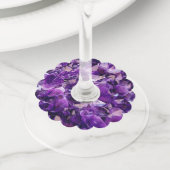 パープルアメジストクリスタルジェームズワイングラスラベル ワイングラスタグ (クローズアップ)