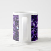 パープルアメジストクリスタルジオードジェムストーン2月 ジャンボコーヒーマグカップ (裏面)