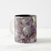 パープルアメジストクリスタルストーンアートマグ ツートーンマグカップ (正面左)