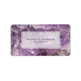 パープルアメジストクリスタルヒーリングアーツ ラベル