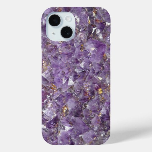 パープルアメジストジェムストーンカスタム Case-Mate iPhoneケース (裏面)